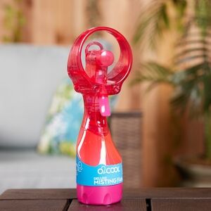 O2Cool Deluxe Misting Fan in Red and Blue